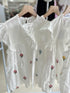 Summer Embroidered Patchwork Border Layer Tops